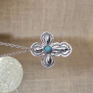 WESTERN CROSS PENDANT NECKLACE